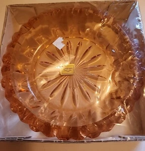 Vintage MCM Luminarc Rosaline Round Pink Glass 6" Ashtray France Gift - Picture 1 of 10
