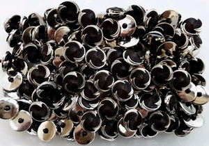 20mm 32L Dark Chocolate Brown and Silver Cone Shank Dress Jacket Buttons (P24A) - Picture 1 of 1