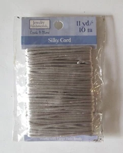 Jewelry Fundamentals Silky Cord 11yd (10.0m) Silver - Picture 1 of 1