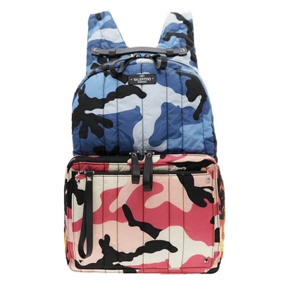 Valentino Garavani Camushuffle Backpack Quilted Nylon Multicolor New - Image 1 of 4