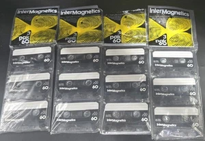 4 confezioni da 3 nastri cassette intermagnetici vintage vuoti 60 minuti nuovi sigillati - Foto 1 di 4