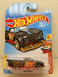 Hot Wheels 2017 Black Race Solid Muscle HW Pick Up Truck 2/10 NOS New Sealed - Picture 1 of 5
