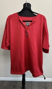 Easton Trikot Herren Medium rot Viertelreißverschluss belüftet Baseball Schlag Training - Bild 1 von 5