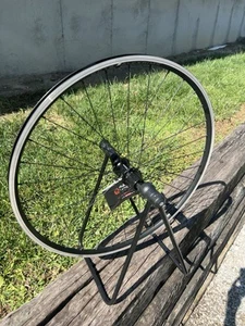 Q Wheels 26" Hinterrad Felgenbremse HG10 doppelwandig schwarz Drahtreifen QR 135mm - Bild 1 von 7