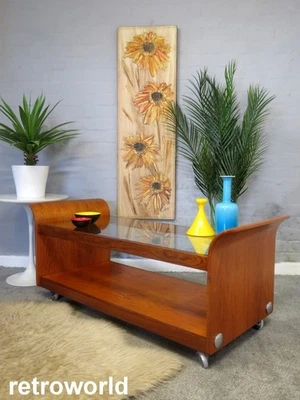 MCM Vintage Retro 60s 70s G PLAN Tulip Teak & Glass Coffee Table - Image 1 of 4