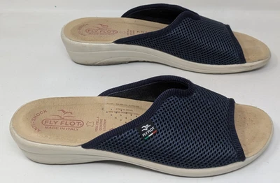 Sandalias sin cordones FLY FLOT para mujer azul marino de tela de malla anatómicas anti golpes 40/9 Foto 1 de 4