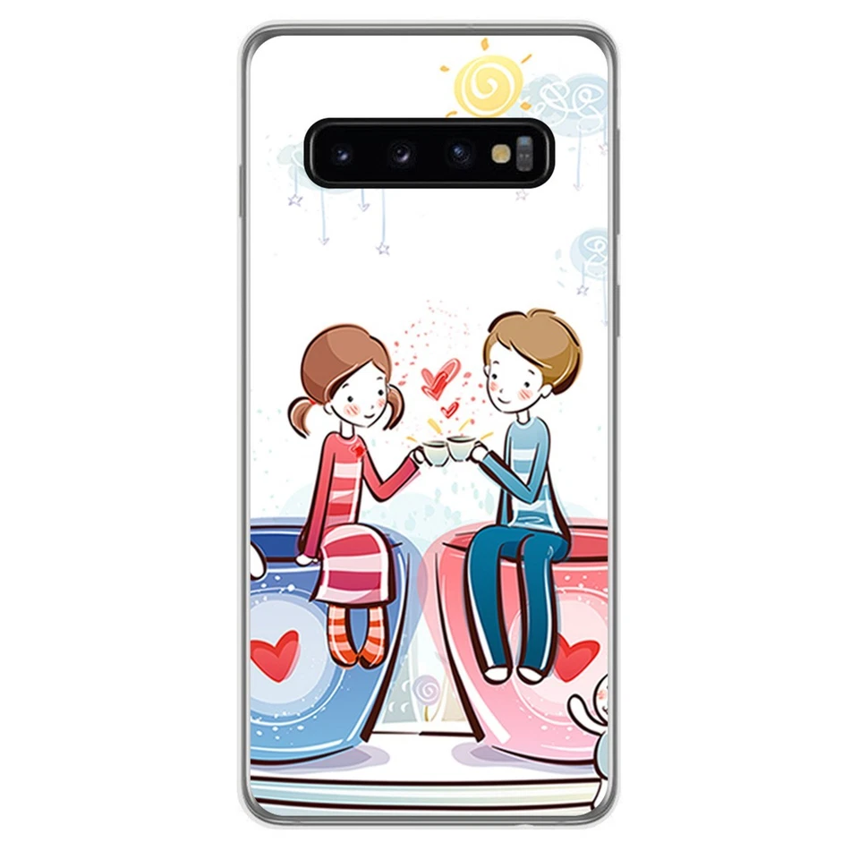 FUNDA de GEL TPU para Samsung Galaxy S10 diseño Café Dibujos - Imagen 1 de 1