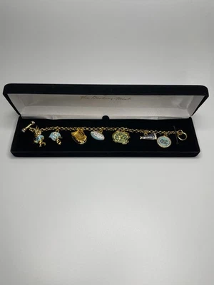 Pulsera Danbury Mint Carolina del Norte UNC Tacones Alquitrán 24K Cristales Austriacos Dije Foto 1 de 4