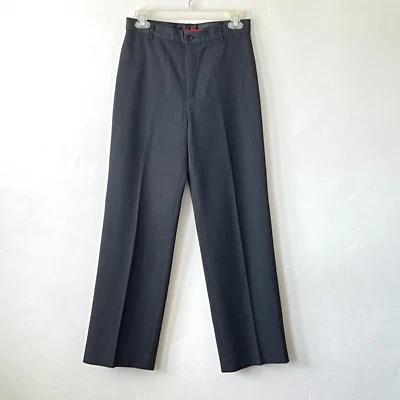 Pantalones de vestir vintage Vertigo Paris para mujer gris carrera piernas anchas talla 6 hechos en Francia Foto 1 de 4