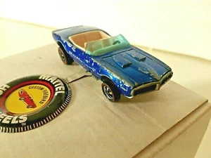 Hot Wheels Redliner by Mattel org.1968 "CUSTOM FIREBIRD" bluemet.+ orig. Button - Bild 1 von 12