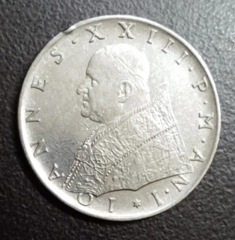 1959 VATICAN 100 LIRE COIN KM JOHN XXIII Cover