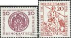 DDR 543,544 (kompl.Ausg.) gestempelt 1956 Greifswald, Tag der Briefmarke