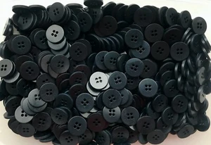 Buttons 18mm 28L Dark Navy Blue Quality 4 Hole Polished Craft Button (W316) - Picture 1 of 24