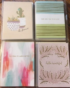 Set Of 4 - Hallmark Stationery - 8 Cards Blank - New - Picture 1 of 2