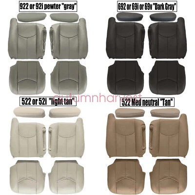 For 2003 2004 2005 2006 Chevy Suburban Tahoe Both Side Leather Seat Cover 6PCS - Image 1 of 4