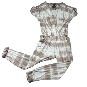 Young Fabulous Broke Jumpsuit Women S Tie Dye Stretch Cinch Waist Pockets Jogger - Picture 1 of 13