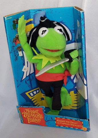 Vintage Muppet Treasure Island Kermit the Frog as Captain Smollett ToyBiz 1995 Cover