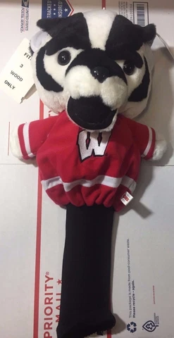 DATREK University of Wisconsin Badgers Golf Club Mascot Headcover FITS 3 WOOD Cover