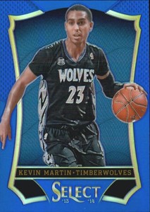 2013-14 Select Prizms Blue Timberwolves Basktball Card #97 Kevin Martin /49
