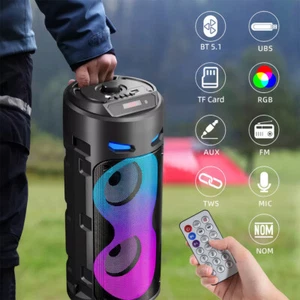 Portable Bluetooth Party Speaker Sub Woofer Heavy Bass 2000W Sound System & MIC - Picture 1 of 16