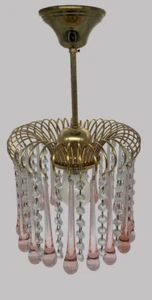 LUSTRE MURANO CASCADE PAMPILLES GOUTTE D'EAU VINTAGE 1970 - Imagen 1 de 11