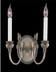 Nulco 2 light Elise collection wall sconce, PEWTER