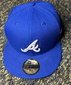 New Era Blau Atlanta Braves Herren 59Fifty Fitted Cap Größe - 7 1/8 - Bild 1 von 5
