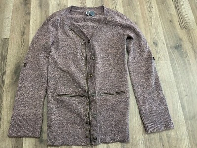 Свитер BKE, женский размер большой, коричневый, на пуговицах, кардиган - Изображение 1 из 4