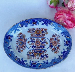 Spode Antique oval Dish Fabulous Colored Decor 1805-1830 - Picture 1 of 10