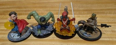 Q-FIG Loose Exclusive Figure- Rocket Racoon-Dr. Strange-Deadpool-Hulk Lot Of 4 - Image 1 of 4