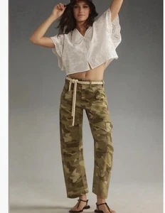 Anthropologie Größe 29 - The Millie Low-Slung Barrel Pants by Pilcro: Muted camo - Bild 1 von 18