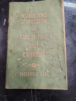 Chevrolet 1937 coche de pasajeros manual original del propietario, Master Deluxe Foto 1 de 4