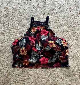 Victoria's Secret Bralette rosa Größe M tropisch Blumen Spitze hochgeschlossen neu mit Etikett - Bild 1 von 4
