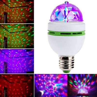 E27 RGB LED Birne Mehrfarben Bühne Glühbirne Party Disco Bar Lampe Licht-Effekt - Bild 1 von 4