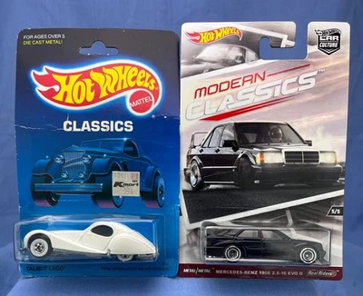 2 - Mattel Hot Wheels 2017 Modern Classics Mercedes HW 1986 Classics Talbot Lago - Image 1 of 4