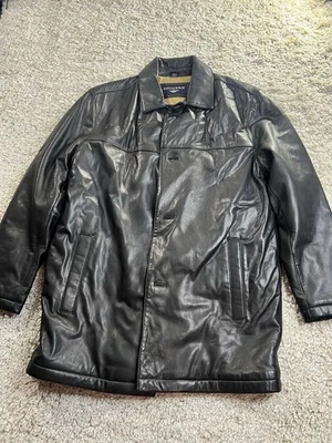 Dockers Men’s Lambskin Black Coat Size Medium - Image 1 of 4