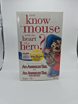 An American Tail Fievel Goes West VHS Special Movie 2 Pack SEALED  - Image 1 of 4