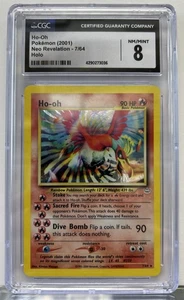 HO-OH 2001 Pokemon #7/64 Neo Revelation HOLO Graded HO OH CGC 8 NM MINT - Picture 1 of 2