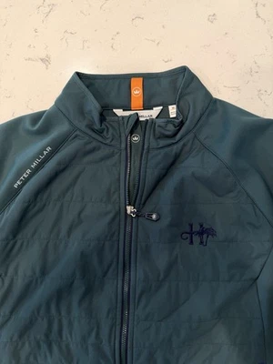 Men’s Peter Millar Jacket. Full Zip. Golf. Warm. Great. Forest Green. Medium - Image 1 of 4