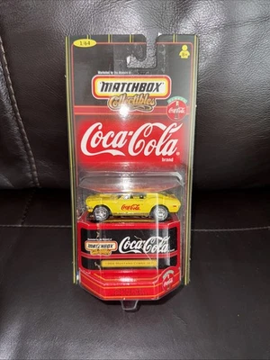 Matchbox Coca Cola 1968 Mustang Cobra Jet Yellow w/Real Riders Coke Collectible - Image 1 of 4