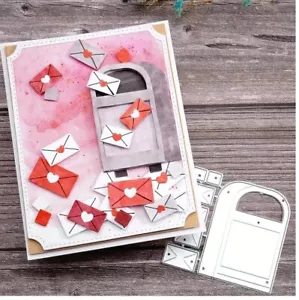 Mailbox Love Letters Valentine's Day Anniversary Hearts Romance Metal Dies Thin - Picture 1 of 2