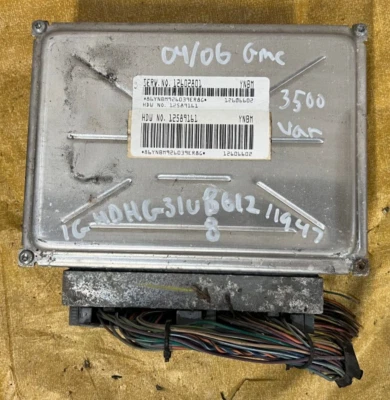 05-07 GMC SAVANA 3500 6.0 ДВИГАТЕЛЬ КОМПЬЮТЕРНЫЙ МОДУЛЬ ECM 12589161 ECU 12602801 XB - Изображение 1 из 4