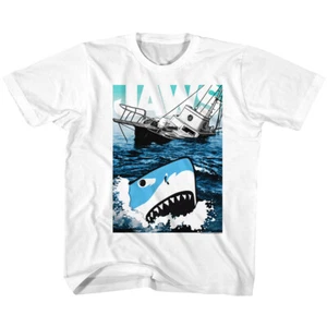 Jaws Coming Out Of The Water & The Orca Youth T-Shirt 2T-YXL Filmklassiker - Bild 1 von 3