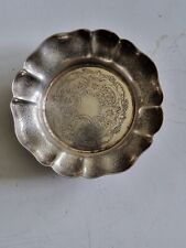 1930s Vintage Silver Plated Barker Ellis Bonbon Dish Scallop Edge Bowl