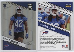 2023 Panini Donruss Elite Rookies /999 Dorian Williams #137 Rookie RC