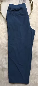 Loft Women’s Blue Capri Jogger Pants Elastic Waist Drawstring Size S NWT - Picture 1 of 12