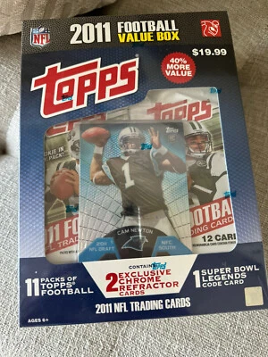 2011 Topps Football Value Box - Cam Newton RC + 11 packs Factory Sealed - New - Image 1 of 3