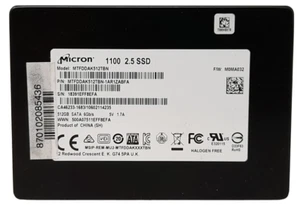Micron MTFDDAK512TBN 512GB Sata 2.5" SSD Solid State Drive 89% Health - Afbeelding 1 van 2