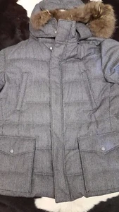 NWT RARE $1500 ALLEGRI FLANNEL WOOL BOMBER GOOSE DOWN 42 44 L ITALY - Picture 1 of 7
