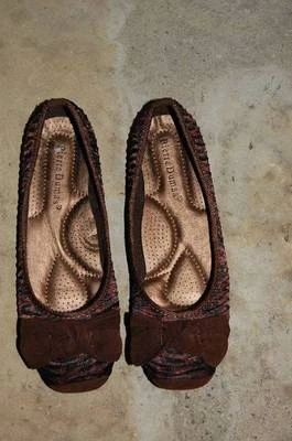 Nuevos Zapatos para Mujer PIERRE DUMAS 6 Marrón Negro Leopardo Planos con Lazo y Puntera Cuadrada~  Foto 1 de 4